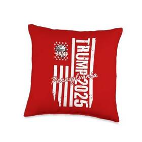 2025 Trump Inauguration Wear Your State Collection Jbzsz81d899us 45 47 Pennsylvania Men Women Youth Gifts Throw Pillow