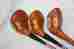 2635 Spalding Womens Persimmon Wood Set 1 2 3 Leather Grips