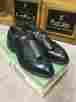 57398 Footjoy Vintage Near Mint Nos Mens 9c Classic Black Calfskin Leather Golf Shoes