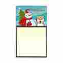 Bb1845sn Tommy Armour Carolines Treasures Snowman With Shiba Inu Sticky Note Holder