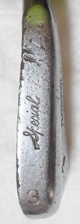 Billy Burke 438r Flangiron Special 3 Iron - Faux Wood Steel Shaft Read