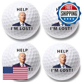 Botogift B0fw4zz81y 4 Funny Golf Balls - Inch Help Iftm Lost Novelty Gift For Dad