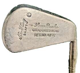 Burke 407c Long Graduated Irons Ladies Mashie 4 Iron No Sting Shaft Leather Grip