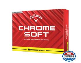 Callaway B0dht5p3cw Golf Chrome Soft Balls 360 Stripe Yellow