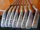 Cap-3-9irons Unknown Wilson Lot Of 8 Golf Clubs-wilson Staff Irons-green Writing On Pw-look