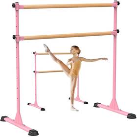 Dolibest B0d3vf14dr Freestanding Wood Ballet Bar Height Adjustable Heavy Duty Dance Yoga