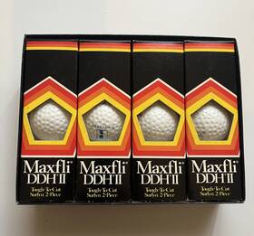Dunlop 045566015822 Vtg Maxfli Ddh Ii Bright White Golf Balls Dozen 12 Logo Nos