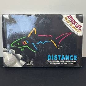 Dunlop 045566020017 Greg Norman Shark Ftattack Lifeft Distance 15 Golf Balls Vintage Nos Dunlop/maxfli