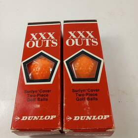 Dunlop 045566391995 Set Of 2 Boxes Dunlap Surlyn Cover Two-piece Golf Ball Orange 6 Balls