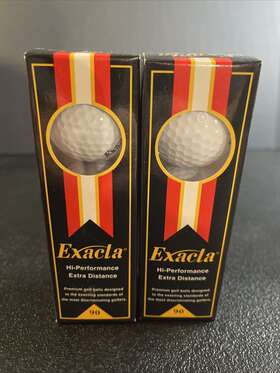 Exacta 606238011414 Vtg Control High Performance Extra Distance Premium Gold Balls 2 Pack