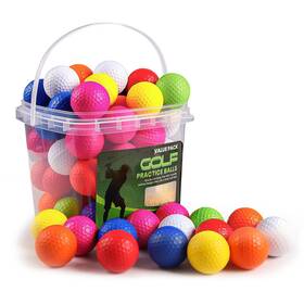 Finger Ten B099mq1nb4 Foam Golf Practice Balls Bucket Value 50 Pack Realistic Feel Limited