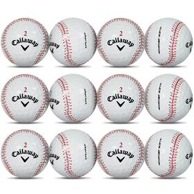 Gbm Golf Ball Manufacturers B0c29hxpp4 Callaway Chrome Soft Refinished Balls - 12 Pack Baseball Stitch Design