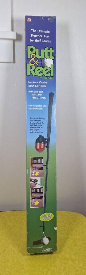 Gemmy 31244 Vtg Nos Putt And Reel Golf Putter Fishing Pole Novelty Gift In Box