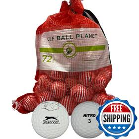 Golf Ball Planet B09q77rj9r 72 Store Line Assorted Used Recycled Balls In Mesh Bag