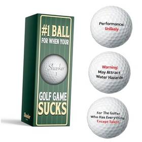 Green Goose Ltd Skr079 Balls - Funny Golf With Hilarious Sayings Perfect Gag Gift For