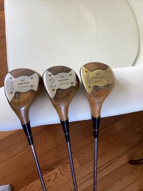 Hb 22r3932 Vintage 3 Woods Louisville Grand Slam H&b Registered 22r3032 Flex Senior Shafts