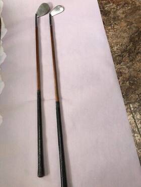 Hickory 2135 Antique R/h Golf Clubs Butchart And Nicholls Ready For Play Or Display