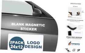 Huahangkj Hhc001 Cuttable Magnetic Vehicle Signs 24 X 12 Inches 50 Mils 2 Pack For Business