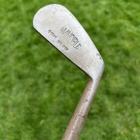 Invicible 51m1 Rh Vintage Hickory Wood Shaft Invincible Mid Iron Club Antique Man Cave