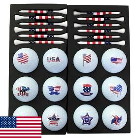 Lightahead B0fccckx16 Usgolfer Patriotic Usa Golf Balls - Set Of 12 Fun Putting Practice