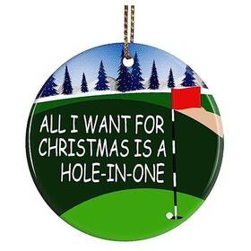 Lisa Liang Onab02 Hole In One Golf Christmas Ornaments Ornament 2024 Green