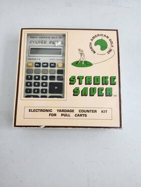 North American Golf Inc. 017269005004 Vintage Stroke Saver Electronic Yardage Counter/ Range Finder For Pull Cart