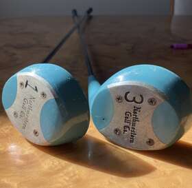 Northwestern 7666 Ladies Golf Co Championship Reg 1 And 3 Wood Steel Shaft Club