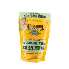 Old School Mill 763446160263 Authentic Stone Ground Self-rising White Cornmeal 16 Ounce Bag - Made