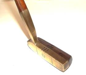 Otey Crisman Fl01 Vintage First Flight Brass And Wood Putter With Shaft - 35 Inch Lh