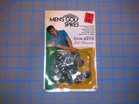 Par-rite 213-65060 Vtg Par-rite Mens Chrome Plated Golf Spikes 12 And Wrench -high Carbon Steel Usa