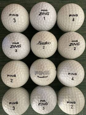 Ct374 Ping 12 One Dozen Zing Eye Ct 374 Karsten Golf Balls - All White Ct374 Ping 12 One Dozen Zing Eye Ct 374 Karsten Golf Balls - All White