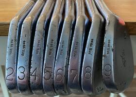 Powerbilt 7590 H&b Louisville Power Bilt Model Reg Vintage Irons Set 2-9 Iron Duo Flex 75