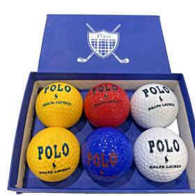 Ralph Lauren Polo 97151 Vintage 6 Golf Balls Original Box 90 Compression Surlyn Cover