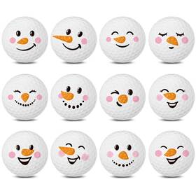 Sonwyoung B0fnvgqth7 12 Pcs Snowman Golf Balls Set For Men Women Funny Winter Gift