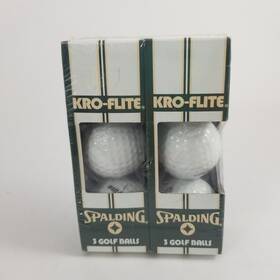 Spalding 029321113022 Vintage Kro-flite 2 Packs Of 3 New Golf Balls Chicopee Mass Usa Spalding 029321113022 Vintage Kro-flite 2 Packs Of 3 New Golf Balls Chicopee Mass Usa