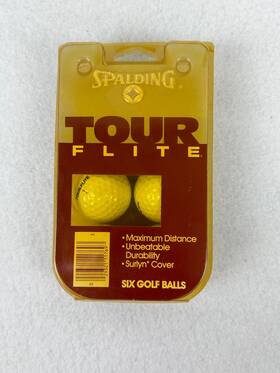 Spalding 029321117693 Vintage Tour Flite Golf Balls - White Pack Of 6 Nos