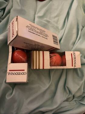 Spalding 029321118225 Vintage 100th Anniversary Centennial 2 Orange Golf Balls