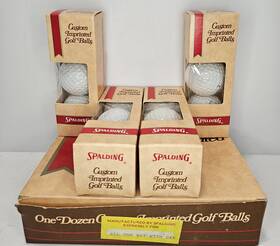 Spalding 811634 Vintage Golf Balls In Original Box Custom Imprinted All The Way With D&k