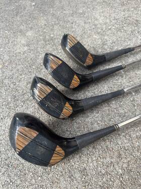 Spalding Cw-28750 Original Vintage Elite Centurion Golf Club Set 1 3 4 5 Wood Steel Shaft