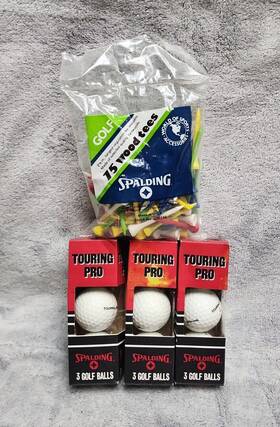 Spaulding 029321118010 Vtg Spalding 1986 Touring Pro Golf Balls Box Of 9 New In Original Tees