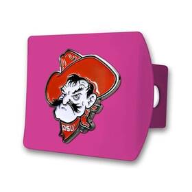 43668 Sports Licensing Solutions Color Hitch Cover - Pink Oklahoma State Cowboys