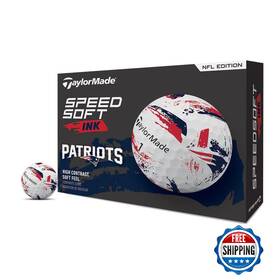 Taylormade B0f33px96r Speed Soft Ink Nfl New England Patriots Golf Balls 12-pack