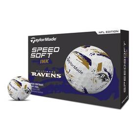 Taylormade B0f33wf42f Golf Speed Soft Ink Nfl Baltimore Ravens Dozen M1080701
