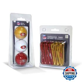Team Golf B003n20l2y Nfl San Francisco 49ers 3 Balls And 50 Tees Gift Set