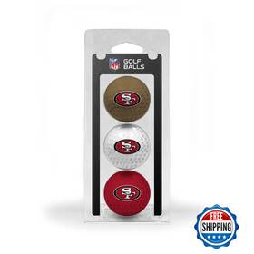 Team Golf B003ngfmw4 Nfl San Francisco 49ers 3-ball Pack Reg. Size Durable Imprint