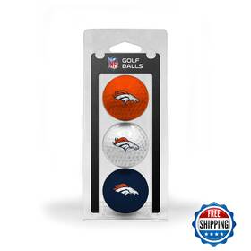 Team Golf B003nglffw Nfl Denver Broncos 3-pack Regulation Balls