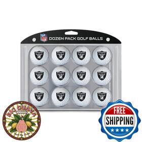 Team Golf B0043rlria Nfl Las Vegas Raiders Balls - 12 Pack Regulation Size