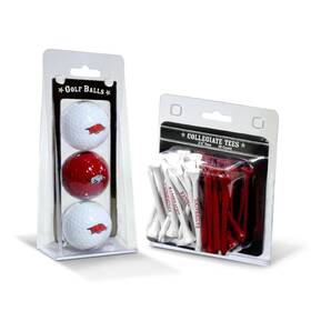Team Golf B0047yi8nq Ncaa Arkansas Razorbacks Gift Set - 3 Balls And 50 Tees With Logo