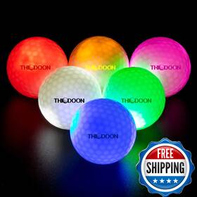 Thiodoon B08qn31xym Glow In Dark Golf Balls Resettable Time Led Ball Light Up Golfer Gift