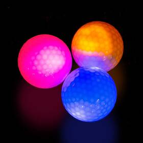 Thiodoon B0c3672y4y Led Glow Golf Balls 3-pack - Blue Yellow Pink Night Gift Set